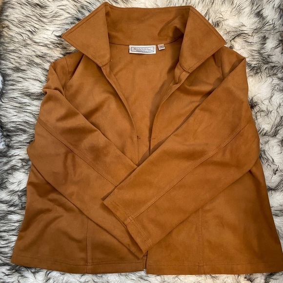 George Simonton oversized suede like light jacket size 1X - Picture 2 of 8